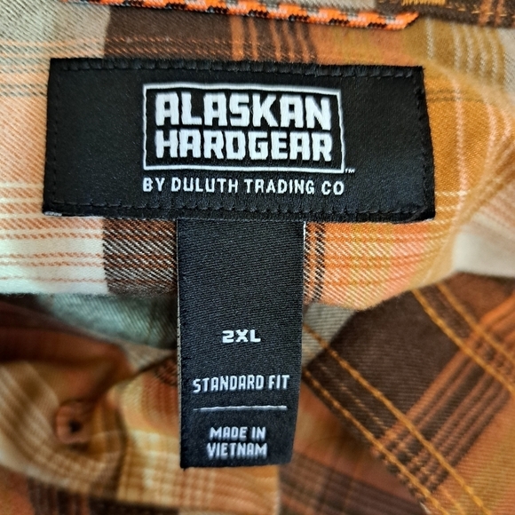 Alaskan Hardgear AKHG‎ Boar's Nest Standard Fit Rugged Flannel Button Down Shirt - Picture 5 of 8